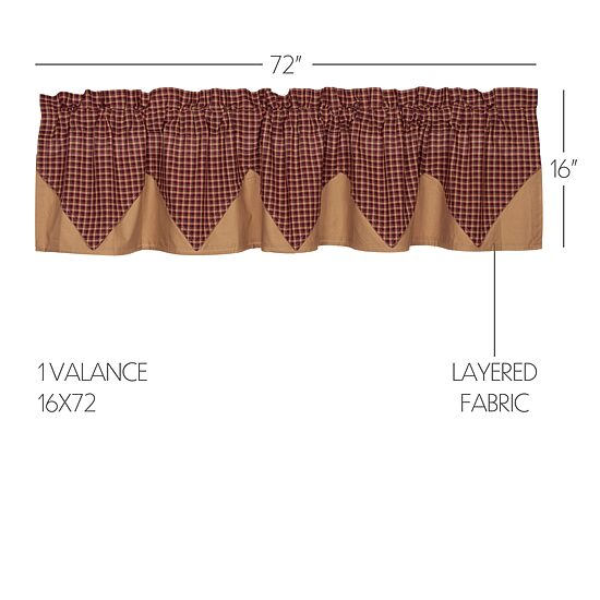 Vhc Brands Patriotic Patch Layered Rod Pocket Tailored Valance