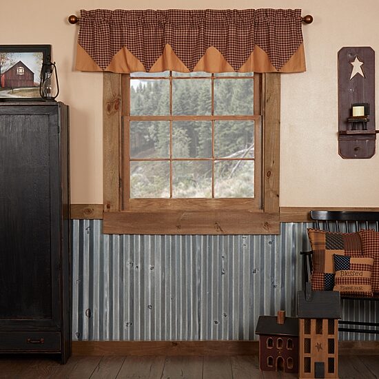 Vhc Brands Patriotic Patch Layered Rod Pocket Tailored Valance