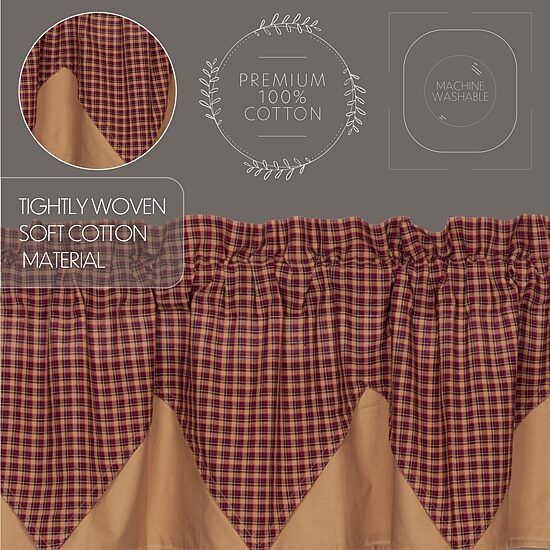 Vhc Brands Patriotic Patch Layered Rod Pocket Tailored Valance