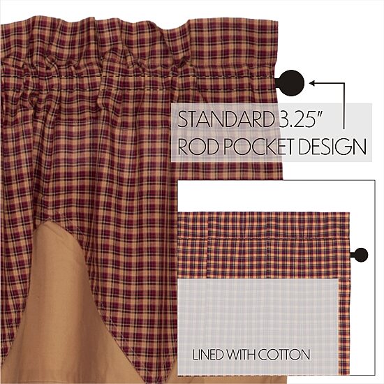Vhc Brands Patriotic Patch Layered Rod Pocket Tailored Valance
