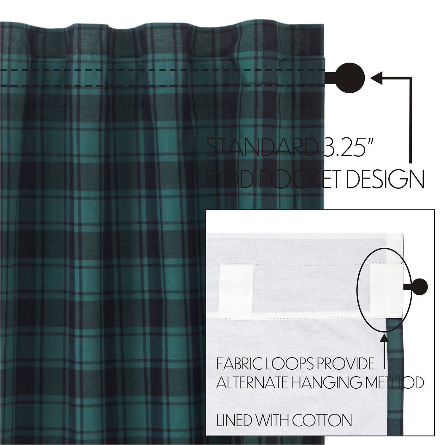 Vhc Brands Pine Grove 2-pc. Rod Pocket Window Tier