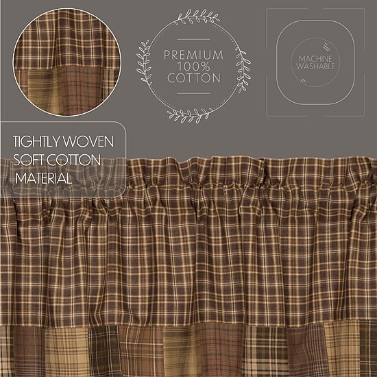 Vhc Brands Prescott Patchwork Rod Pocket Tailored Valance