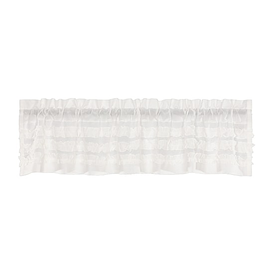 Vhc Brands Ruffle Sheer Petti Rod Pocket Tailored Valance