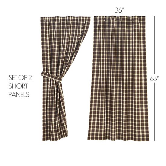 Vhc Brands Rory Rod Pocket Light-Filtering Set of 2 Curtain Panel