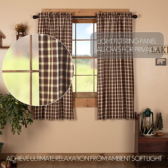 Vhc Brands Rory Rod Pocket Light-Filtering Set of 2 Curtain Panel