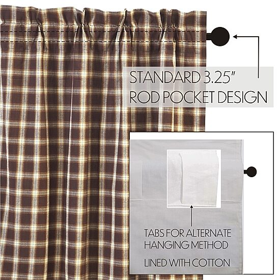 Vhc Brands Rory Rod Pocket Light-Filtering Set of 2 Curtain Panel