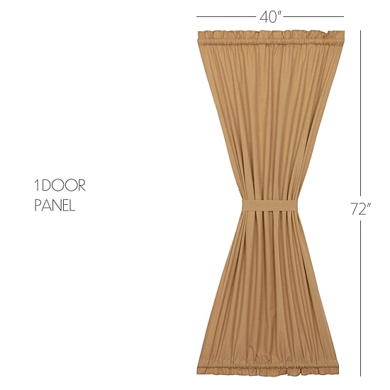 Vhc Brands Simple Life Light-Filtering Rod Pocket Single Door Panel Curtain