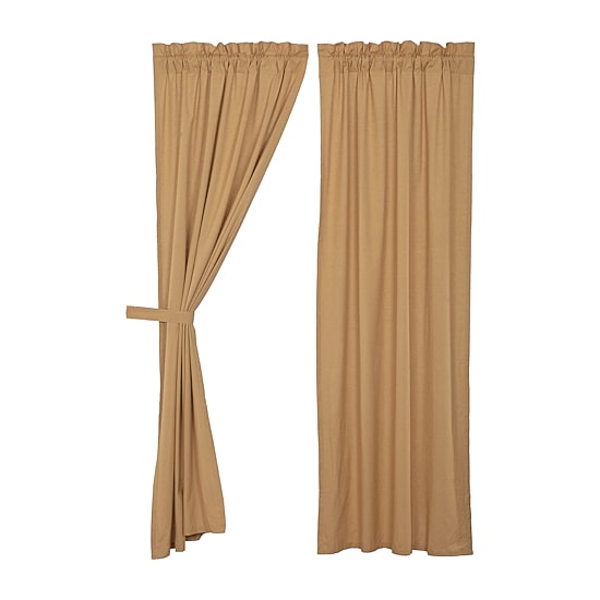 Vhc Brands Simple Life Rod Pocket Light-Filtering Set of 2 Curtain Panel