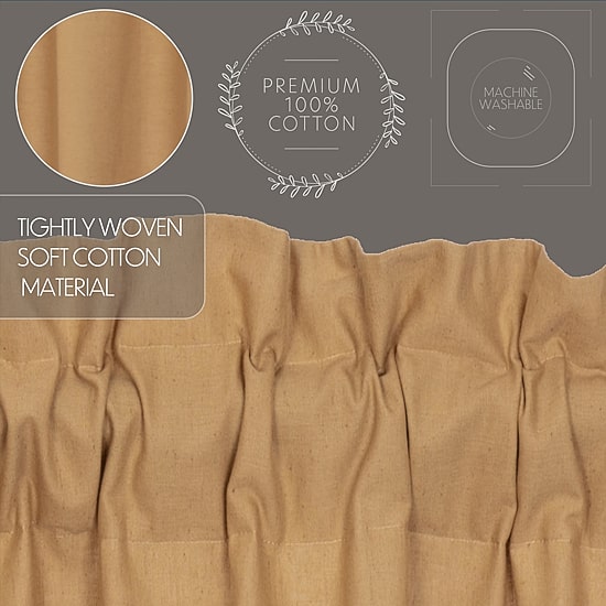 Vhc Brands Simple Life Swag Rod Pocket Tailored Valance