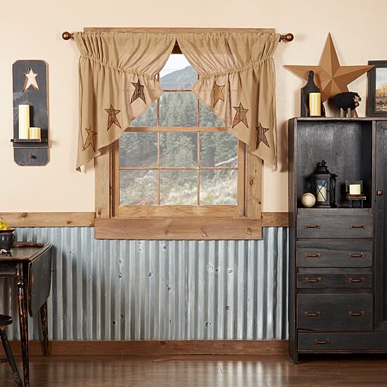 Vhc Brands Stratton Prairie Swag Rod Pocket Tailored Valance