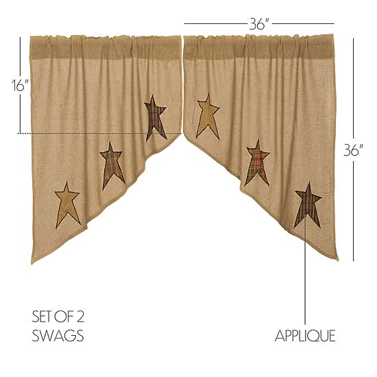Vhc Brands Stratton Swag Rod Pocket Tailored Valance