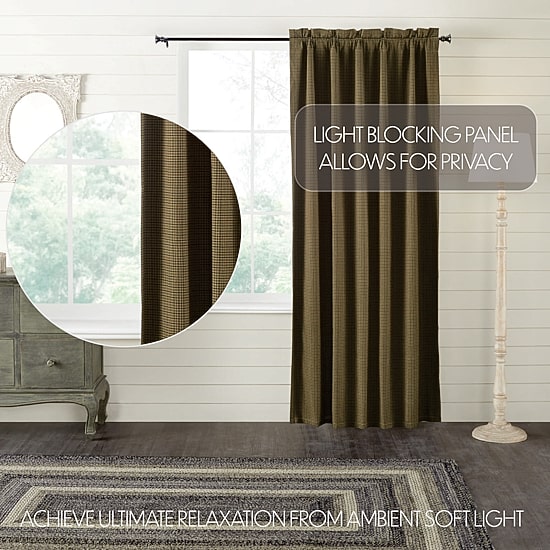 Vhc Brands Tea Cabin Rod Pocket Blackout Single Curtain Panel