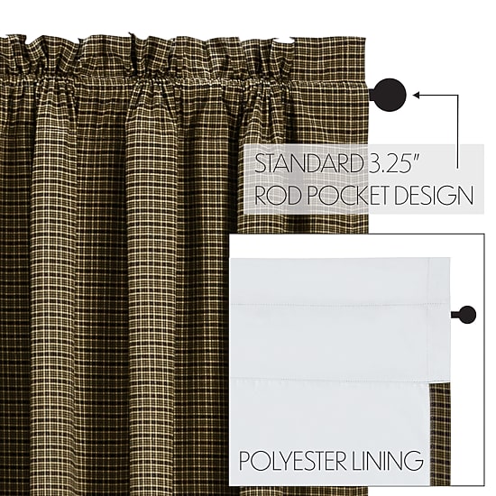 Vhc Brands Tea Cabin Rod Pocket Blackout Single Curtain Panel