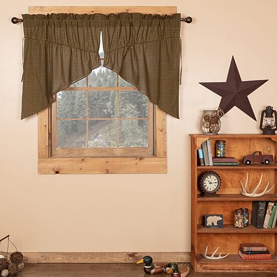 Vhc Brands Tea Cabin Prairie Swag Rod Pocket Tailored Valance