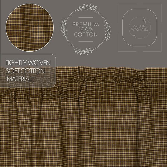 Vhc Brands Tea Cabin Prairie Swag Rod Pocket Tailored Valance