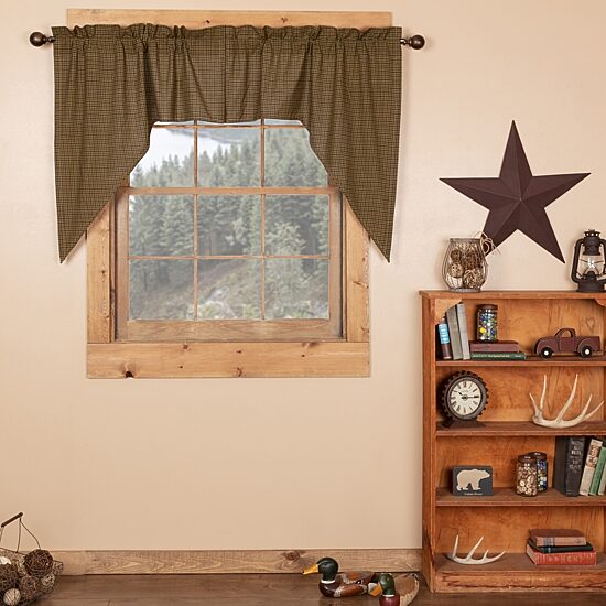 Vhc Brands Tea Cabin Swag Rod Pocket Tailored Valance