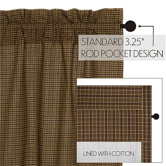 Vhc Brands Tea Cabin Swag Rod Pocket Tailored Valance