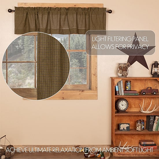 Vhc Brands Tea Cabin Rod Pocket Tailored Valance