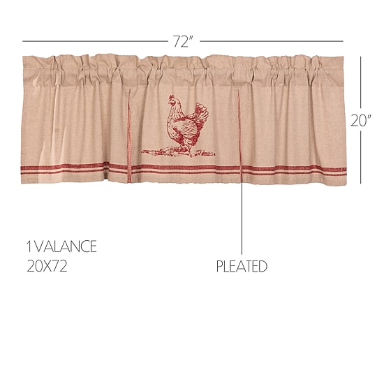Vhc Brands Sawyer Chicken Rod Pocket Tailored Valance