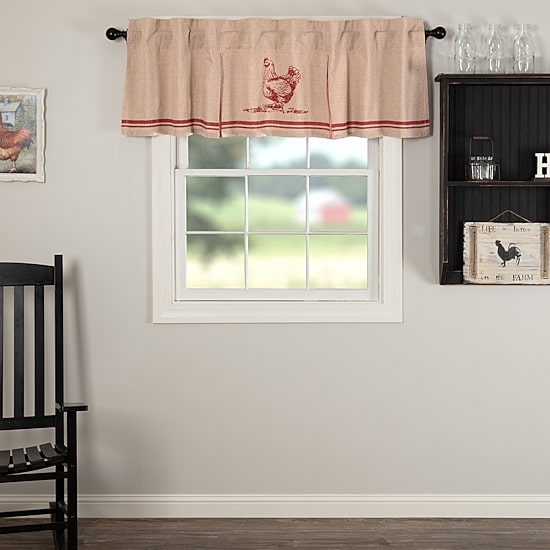 Vhc Brands Sawyer Chicken Rod Pocket Tailored Valance