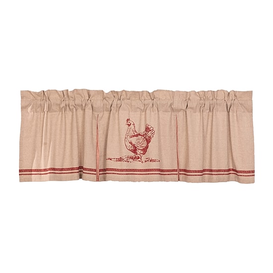 Vhc Brands Sawyer Chicken Rod Pocket Tailored Valance