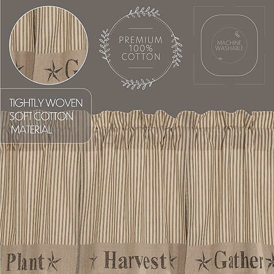 Vhc Brands Sawyer Gather Rod Pocket Tailored Valance