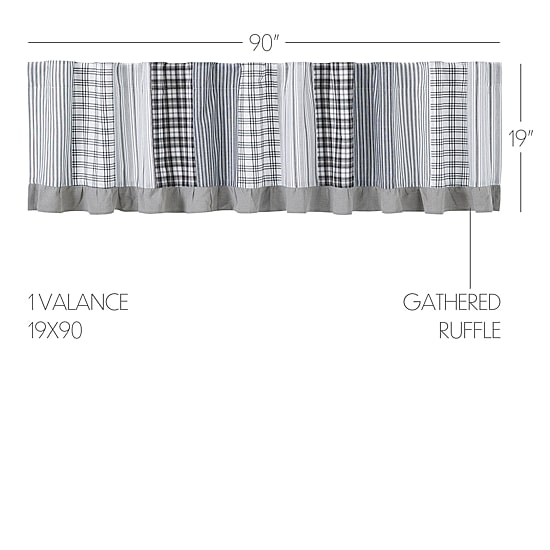 Vhc Brands Sawyer Patchwork Rod Pocket Tailored Valance