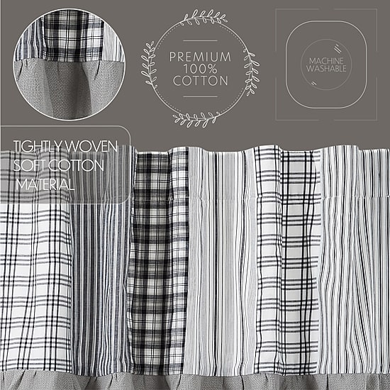 Vhc Brands Sawyer Patchwork Rod Pocket Tailored Valance