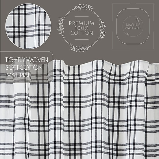 Vhc Brands Sawyer Plaid Prairie Swag Rod Pocket Tailored Valance