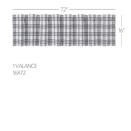 Vhc Brands Sawyer Plaid Rod Pocket Tailored Valance