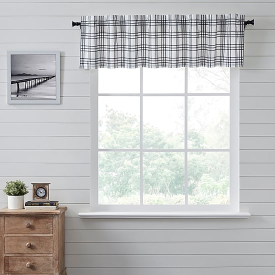 Vhc Brands Sawyer Plaid Rod Pocket Tailored Valance