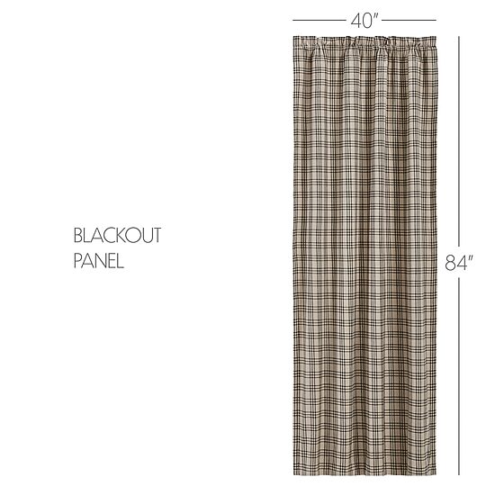 Vhc Brands Sawyer Plaid Rod Pocket Blackout Single Curtain Panel