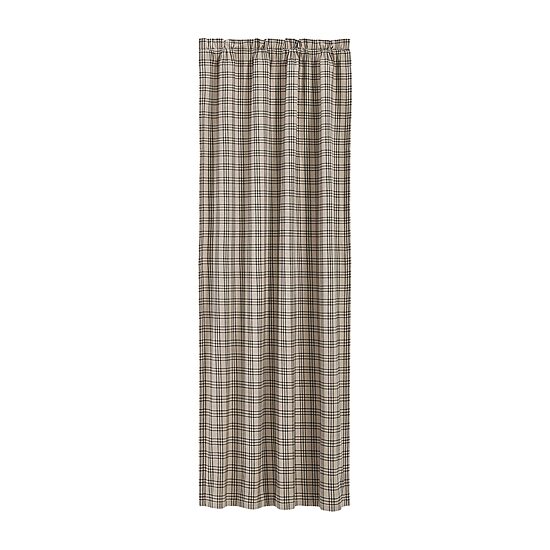 Vhc Brands Sawyer Plaid Rod Pocket Blackout Single Curtain Panel