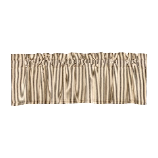 Vhc Brands Sawyer Ticking Rod Pocket Tailored Valance
