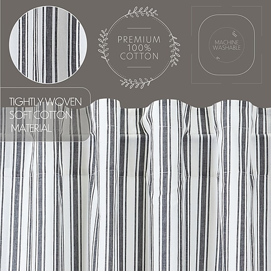 Vhc Brands Sawyer Ticking Rod Pocket Tailored Valance