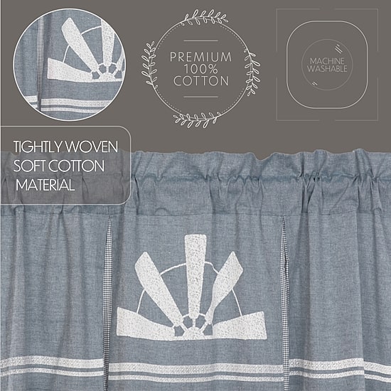 Vhc Brands Sawyer Windmill Rod Pocket Tailored Valance