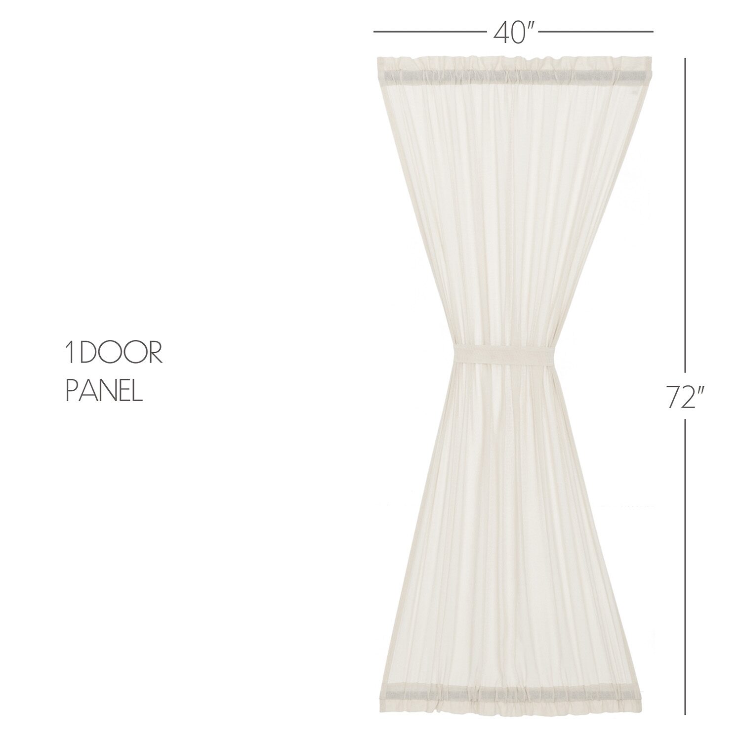 Vhc Brands Tobacco Cloth Sheer Rod Pocket Single Door Panel Curtain