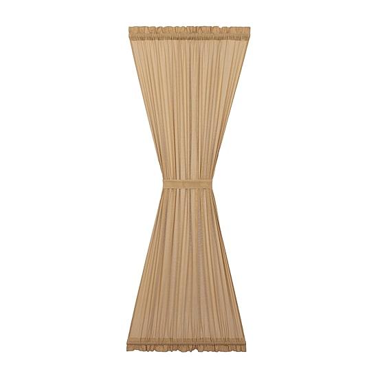 Vhc Brands Tobacco Cloth Sheer Rod Pocket Single Door Panel Curtain