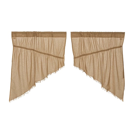 Vhc Brands Tobacco Cloth Prairie Swag Rod Pocket Tailored Valance