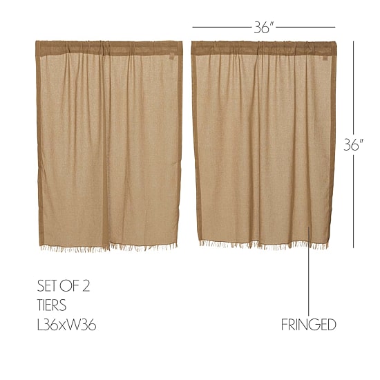 Vhc Brands Tobacco Cloth 2-pc. Rod Pocket Window Tier