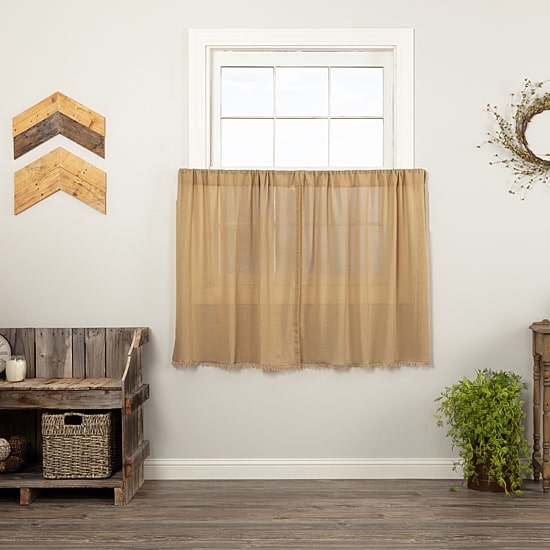 Vhc Brands Tobacco Cloth 2-pc. Rod Pocket Window Tier