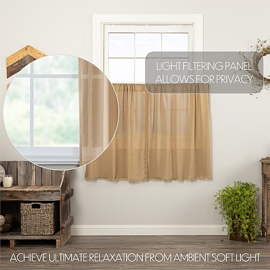 Vhc Brands Tobacco Cloth 2-pc. Rod Pocket Window Tier