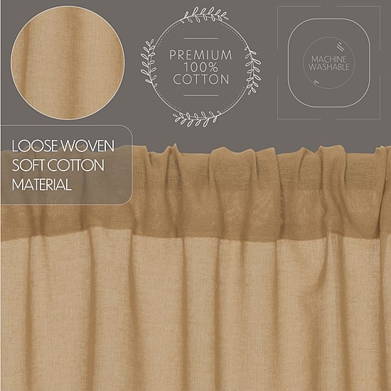 Vhc Brands Tobacco Cloth 2-pc. Rod Pocket Window Tier