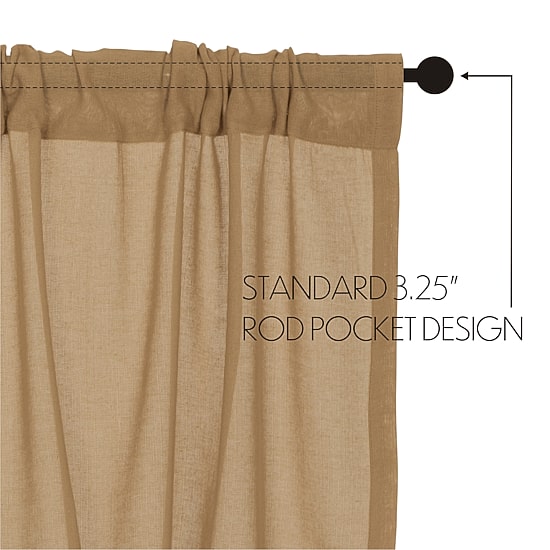 Vhc Brands Tobacco Cloth 2-pc. Rod Pocket Window Tier