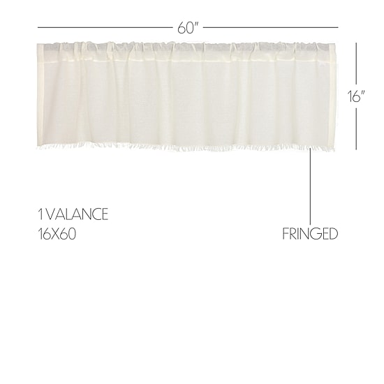 Vhc Brands Tobacco Cloth Rod Pocket Tailored Valance
