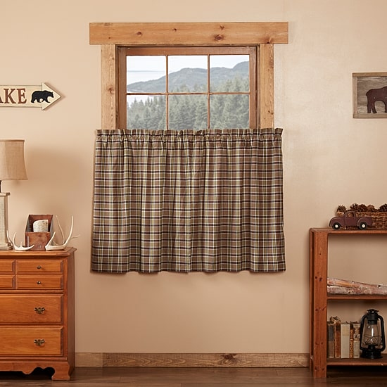 Vhc Brands Wyatt Plaid 2-pc. Rod Pocket Window Tier