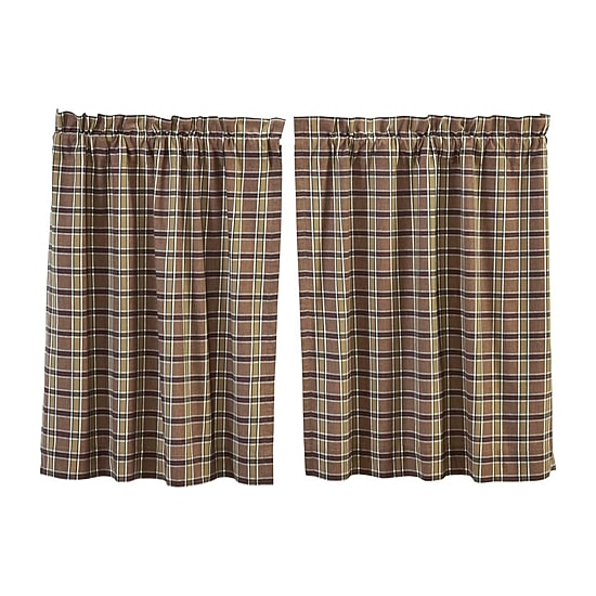Vhc Brands Wyatt Plaid 2-pc. Rod Pocket Window Tier
