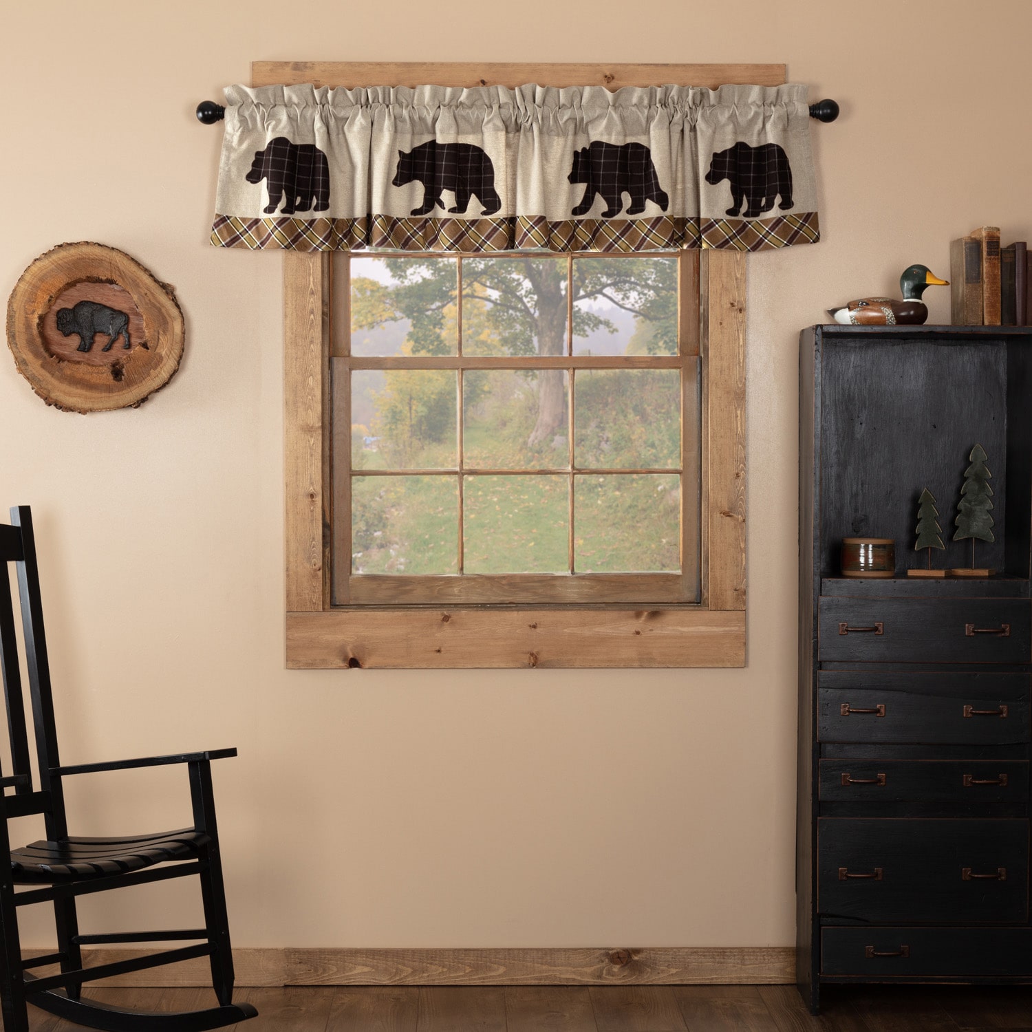 Vhc Brands Wyatt Bear Rod Pocket Tailored Valance