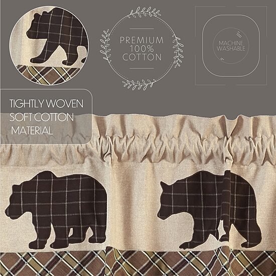 Vhc Brands Wyatt Bear Rod Pocket Tailored Valance