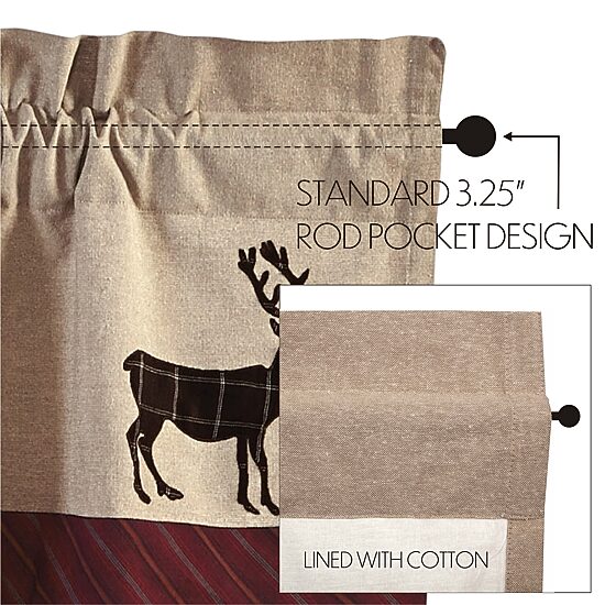 Vhc Brands Wyatt Deer Rod Pocket Tailored Valance